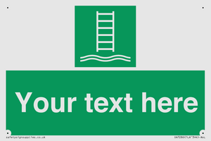 Custom sign safe condition Embarkation ladder